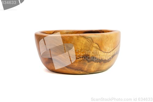 Image of Wooden bowl isolated