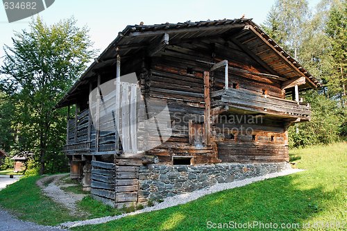 Image of Farmer old wooden house 