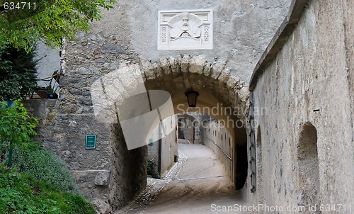 Image of Archway in Hohenwerfen medieval castle in Austria