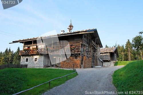 Image of Ancient rich farmer wooden house 