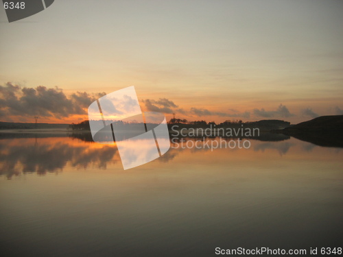 Image of Sunset over Taksdalsvatnet