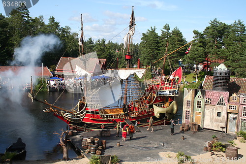 Image of the pirat ship - Den sorte Dame