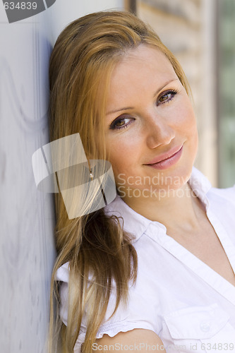 Image of young beautiful woman portrait