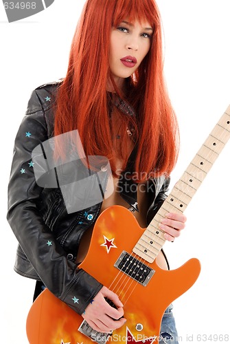 Image of guitar babe