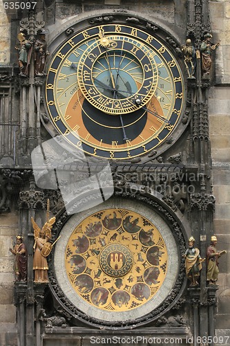 Image of detail of old prague clock