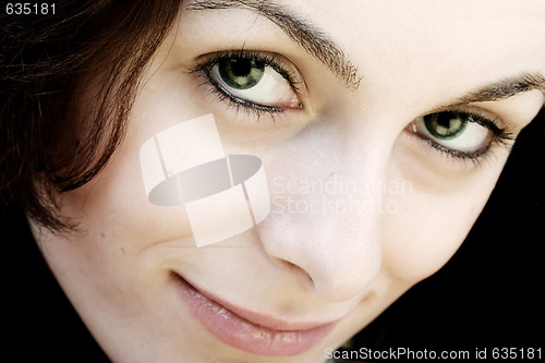 Image of Woman with green eyes