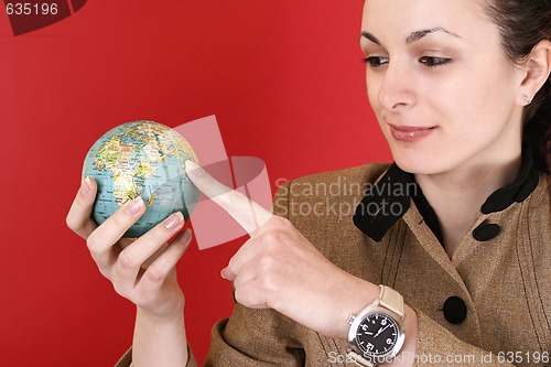 Image of Globe in a girl's hands