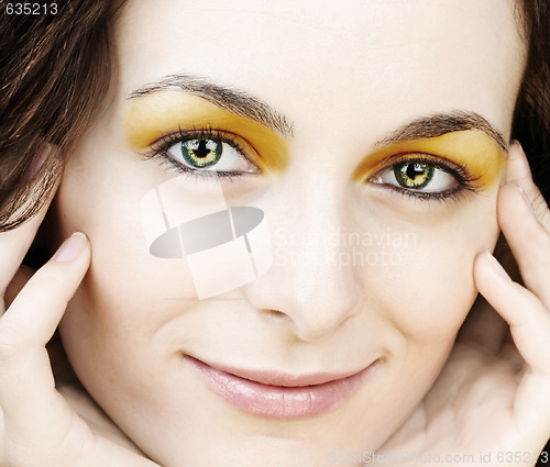 Image of Woman with green eyes