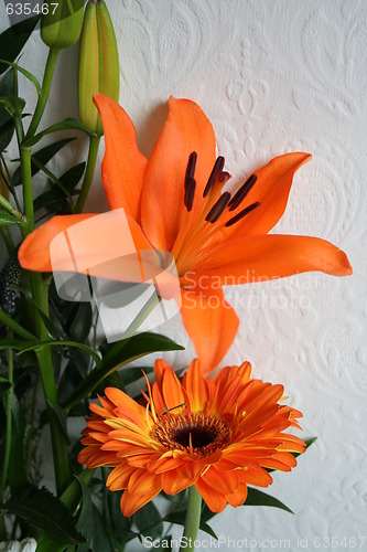 Image of Lilium African Queen and Gerbera