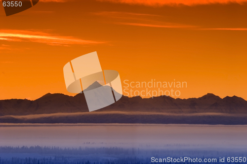 Image of Morning mountain skyline