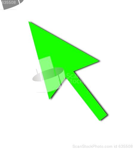 Image of Cursor Arrow Mouse Green