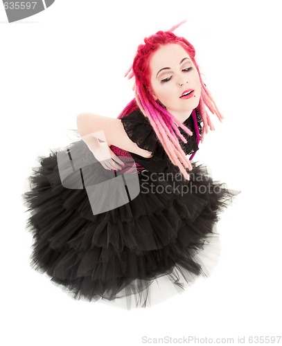 Image of pink hair girl