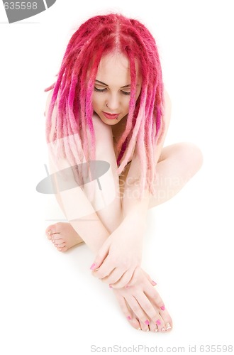 Image of pink hair girl