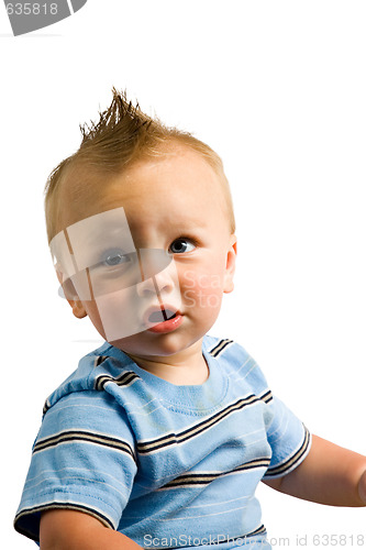 Image of Baby Boy Portrait Isolated