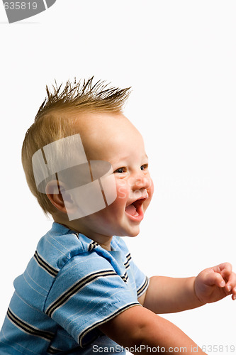 Image of Baby Boy Portrait Isolated