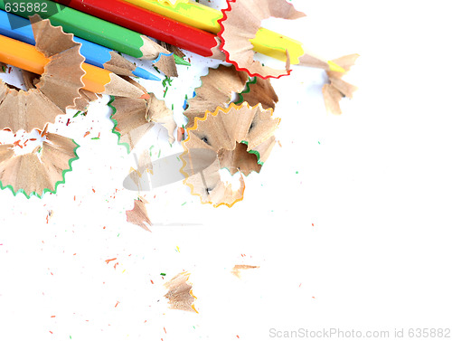 Image of Pencils and wood shavings