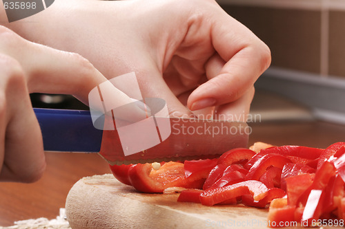 Image of Chopping vegetables