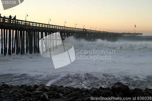 Image of Ocean Wave Storm Pier