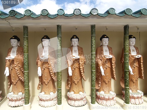 Image of Buddha images at Chinese temple