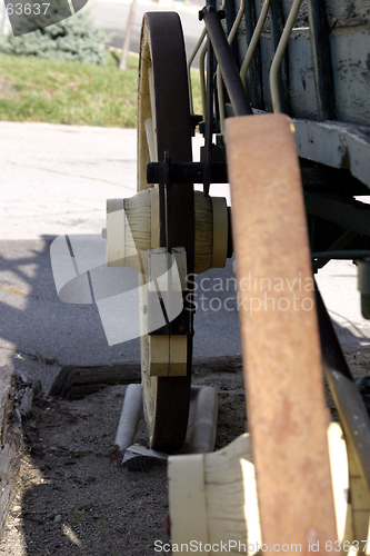 Image of Old Antique Wagon Wheels