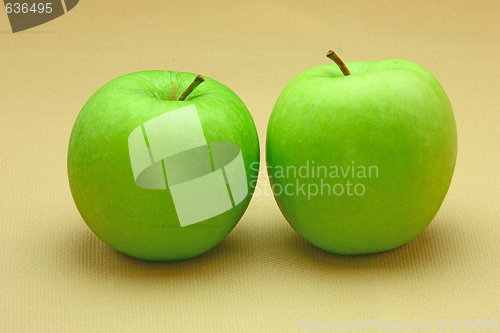 Image of Two fresh green apples