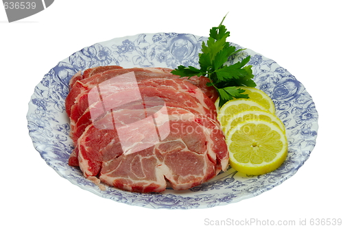 Image of slices of fresh pork meat