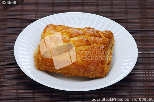 Image of delicious bun  on plate