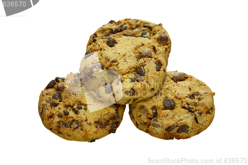 Image of Some cookies isolated on a white background