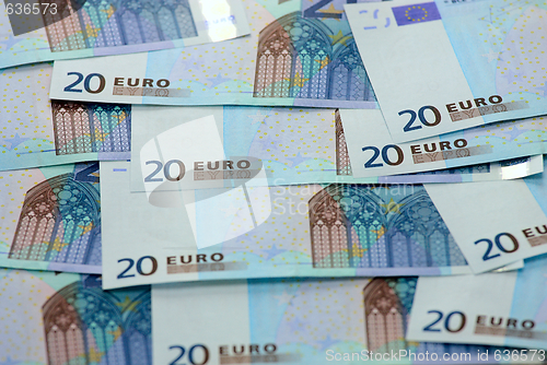 Image of Euro banknotes money