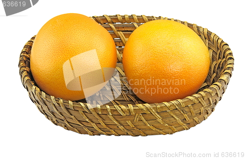 Image of Orange in bowl,Isolated.