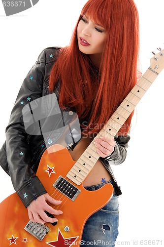 Image of guitar babe