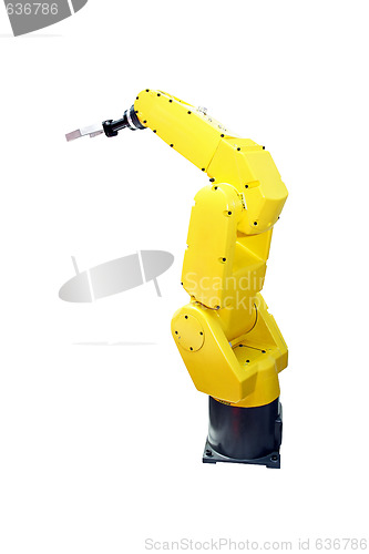 Image of Yellow robotic arm