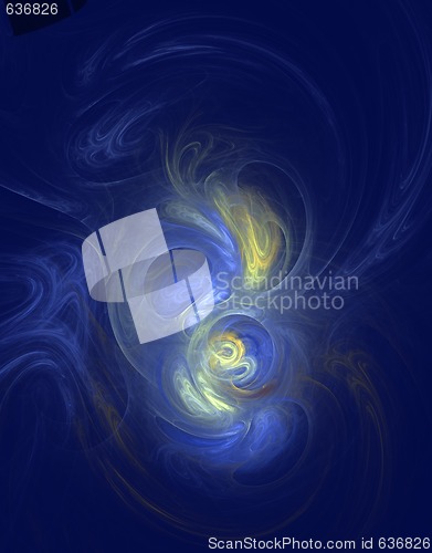 Image of blue foggy waves