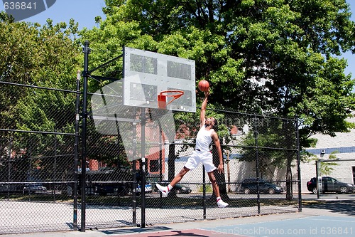 Image of Jumping basketball player