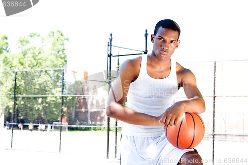 Image of Handsome basketball player