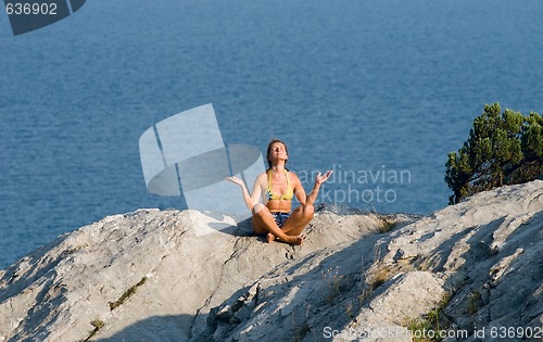 Image of meditation above the sea