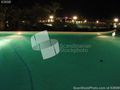 Image of night pool