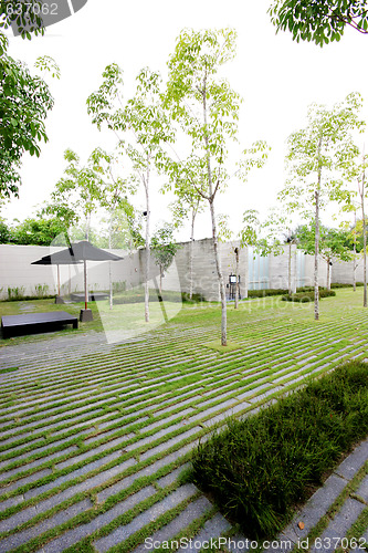 Image of Modern zen garden area