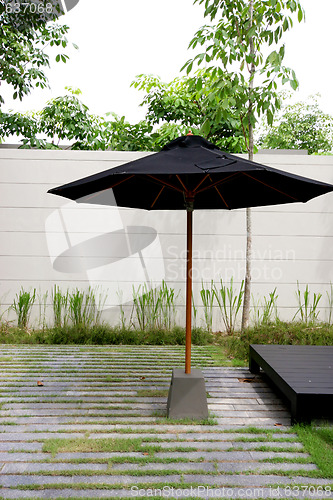 Image of Modern zen garden area 