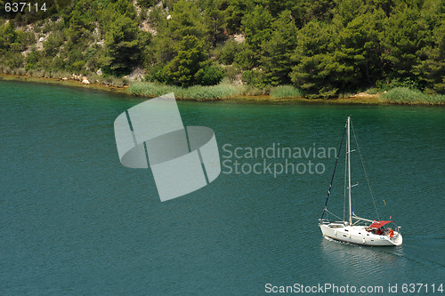 Image of Yacht on Krka river