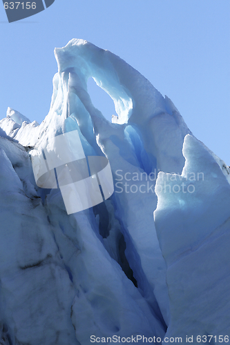 Image of Detail of a large glacier in Sermilik Fjord, Greenland