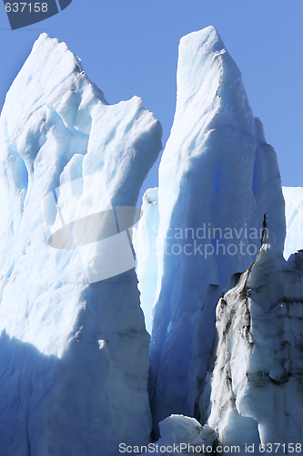 Image of Detail of a large glacier in Sermilik Fjord, Greenland