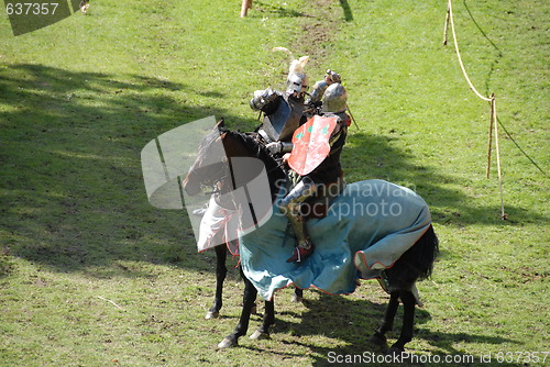 Image of knights on horses