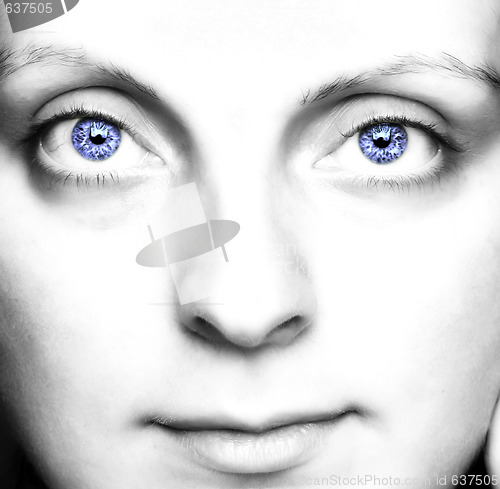 Image of Close-up of a beautiful girl's face