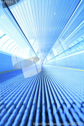 Image of moving escalator