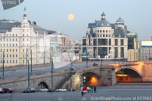 Image of full moon in Moscow
