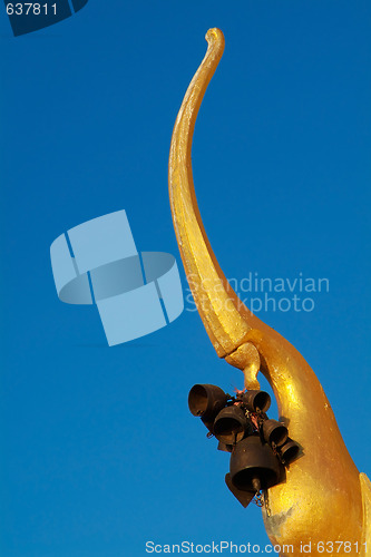 Image of Detail of golden temple in Thailand