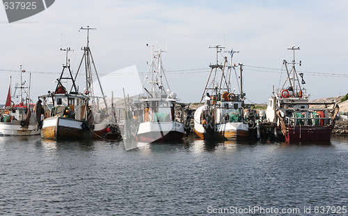 Image of Trawlers in harbour