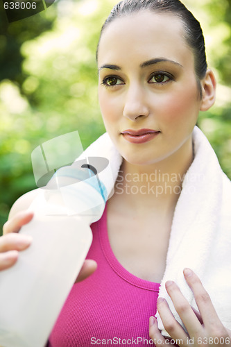 Image of Caucasian woman exercise