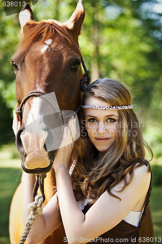 Image of Girl with horse